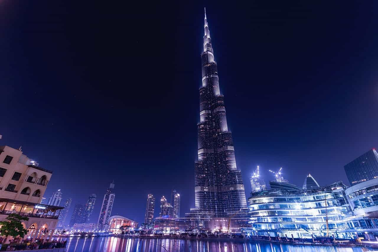 The Burj Khalifa in Dubai.