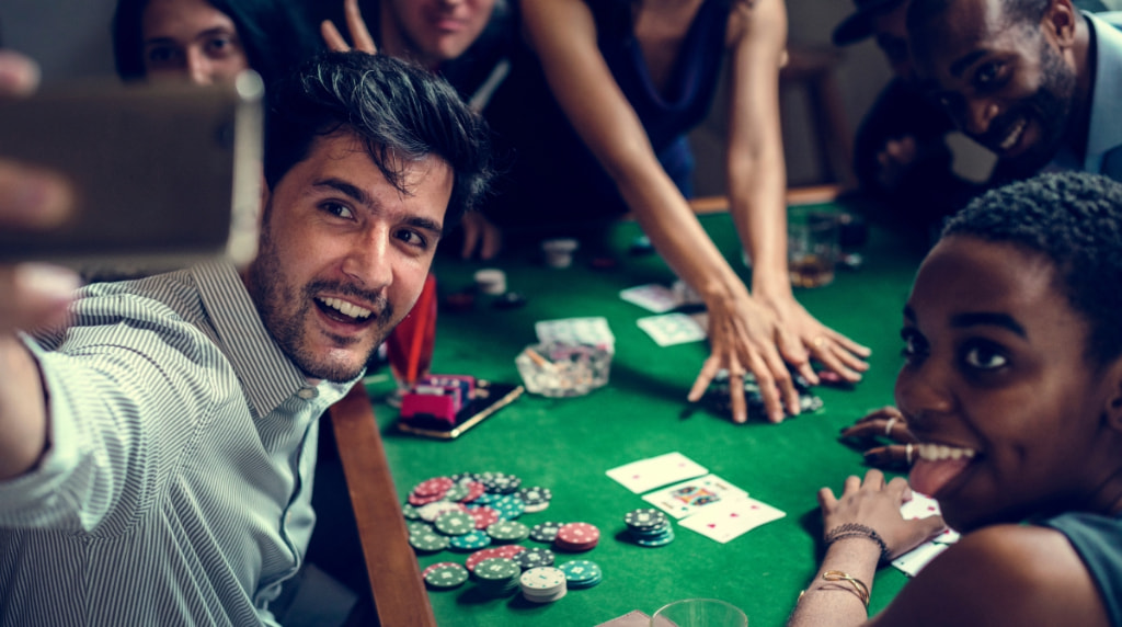 A Group of People Having Fun at a Live Casino Show